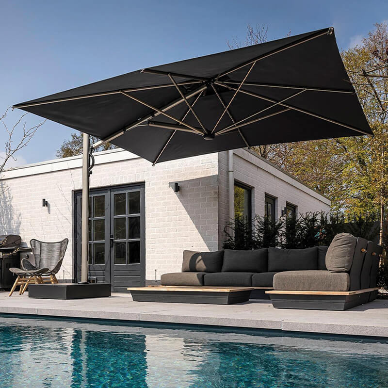 Gas-spring retractable parasols